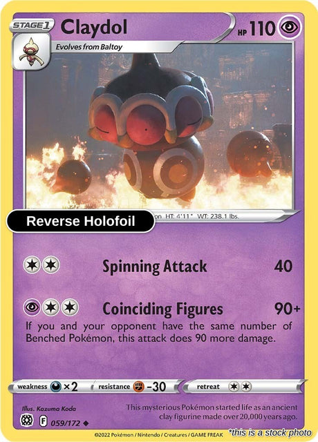 Claydol - 059/172 - [SWSH09 - SWSH09: Brilliant Stars] - Reverse Holofoil