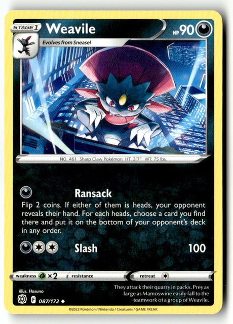 Weavile - 087/172 - [SWSH09 - SWSH09: Brilliant Stars]