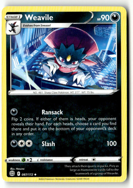 Weavile - 087/172 - [SWSH09 - SWSH09: Brilliant Stars]