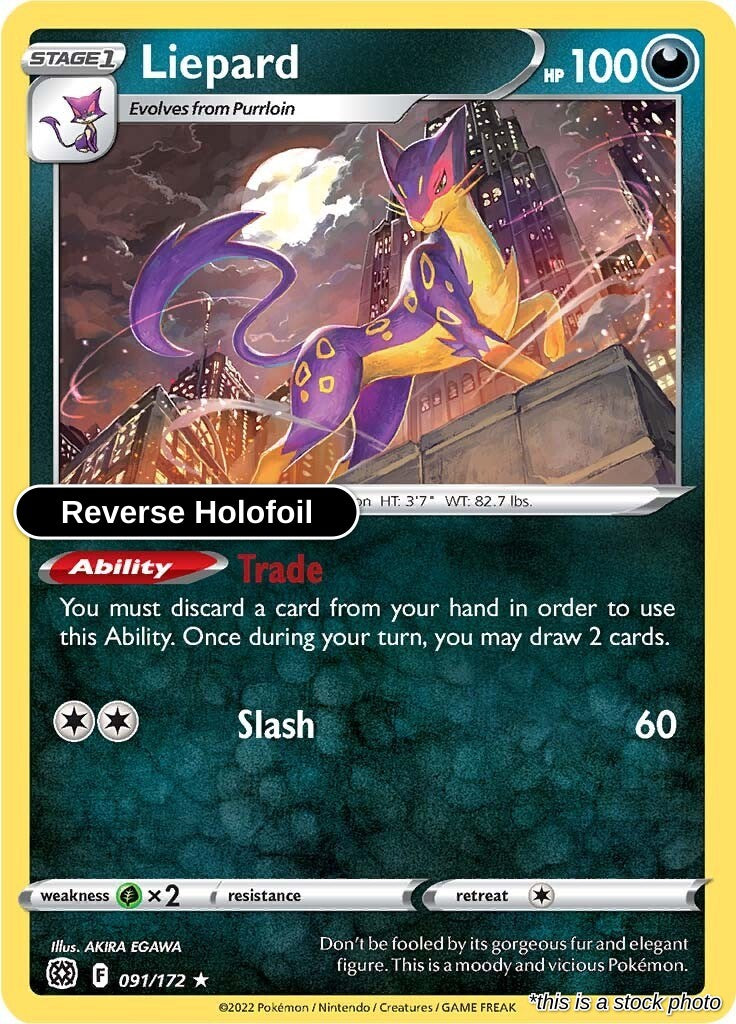 Liepard - 091/172 - [SWSH09 - SWSH09: Brilliant Stars] - Reverse Holofoil