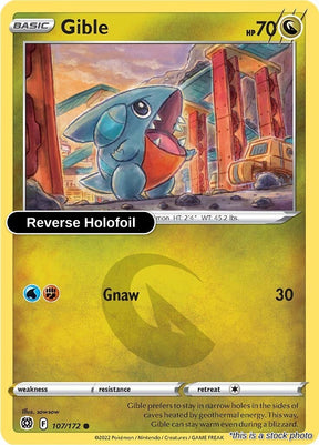 Gible - 107/172 - [SWSH09 - SWSH09: Brilliant Stars] - Reverse Holofoil