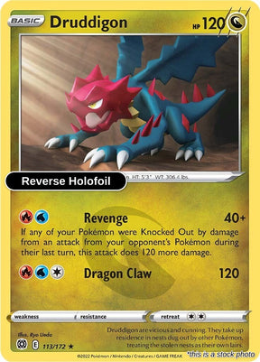 Druddigon - 113/172 - [SWSH09 - SWSH09: Brilliant Stars] - Reverse Holofoil