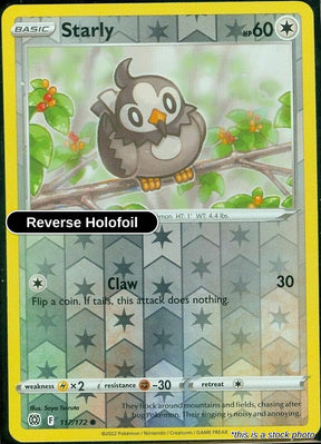 Starly - 117/172 - [SWSH09 - SWSH09: Brilliant Stars] - Reverse Holofoil