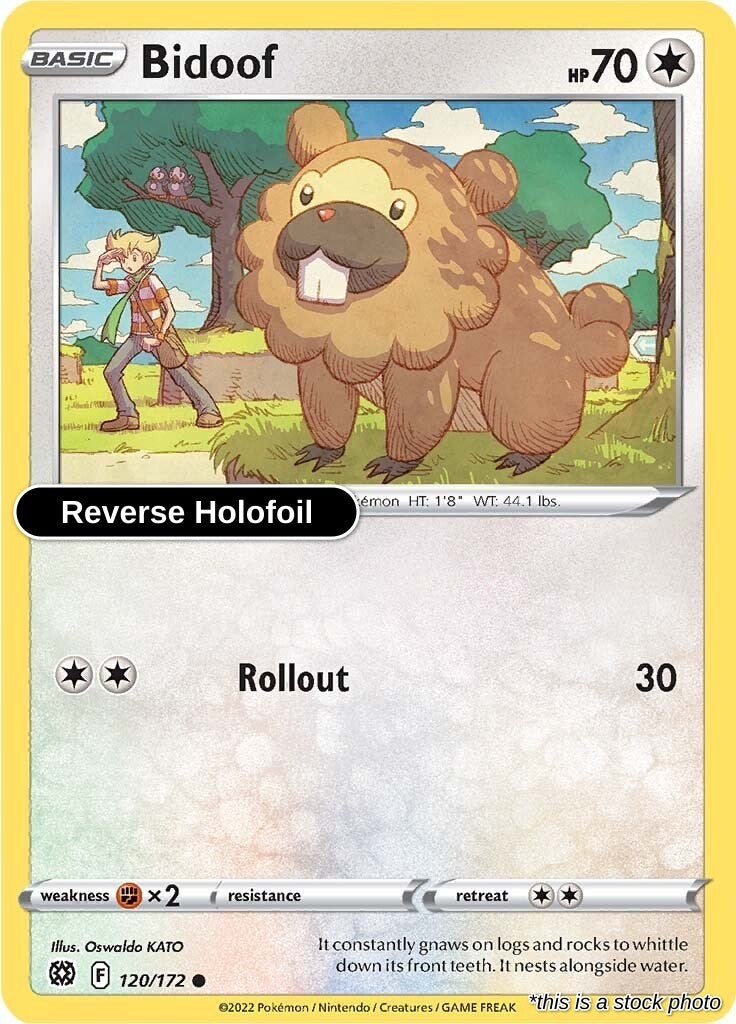 Bidoof - 120/172 - [SWSH09 - SWSH09: Brilliant Stars] - Reverse Holofoil