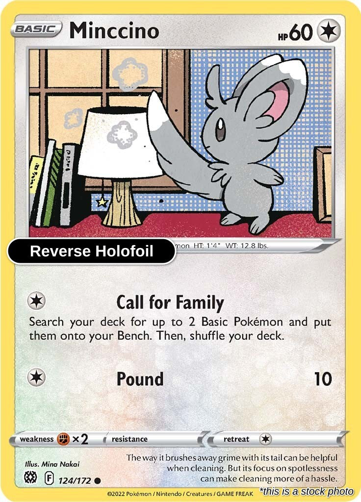 Minccino - 124/172 - [SWSH09 - SWSH09: Brilliant Stars] - Reverse Holofoil