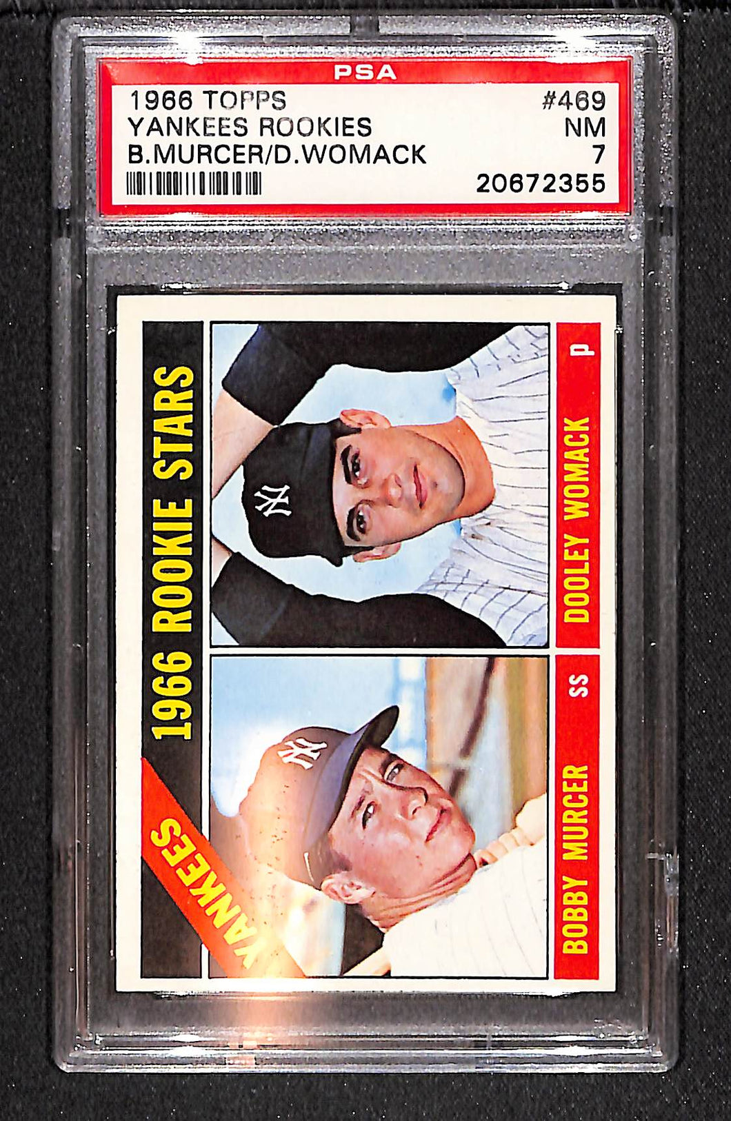 Yankees Rookies 1966 Topps B.Murcer/D.Womack #469 PSA 7