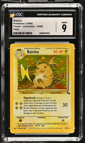 Raichu (14) Fossil #14/62 CGC