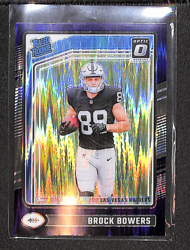 Brock Bowers 2024 Donruss Optic Purple Shock #215