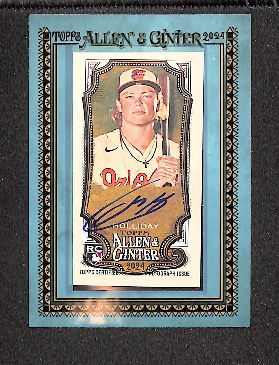 Jackson Holliday 2024 Allen & Ginter Framed Mini Autographs Blue #MA-CCO #/50