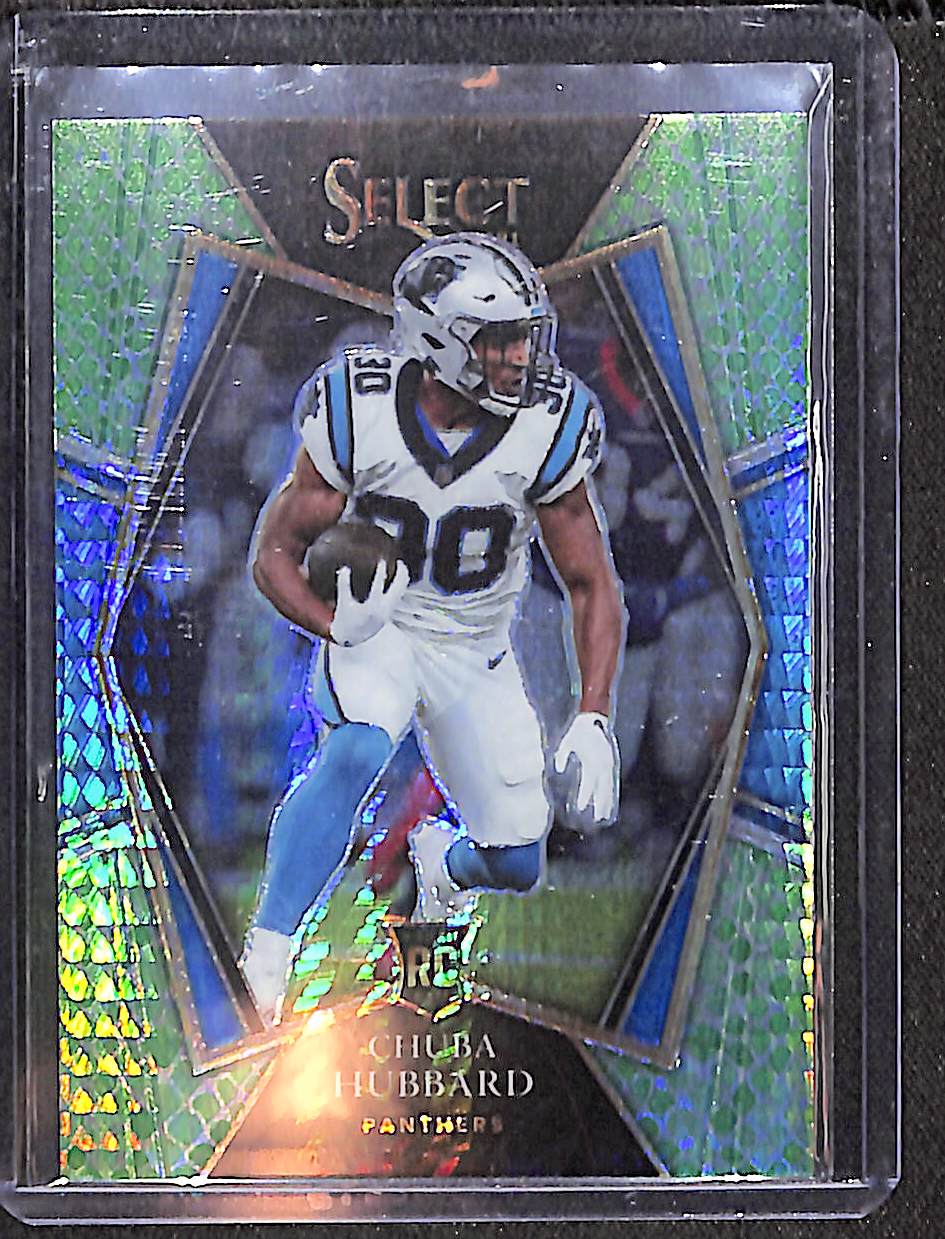 Chuba Hubbard 2021 Panini Select Dragon Scale Prizm #76 #/89