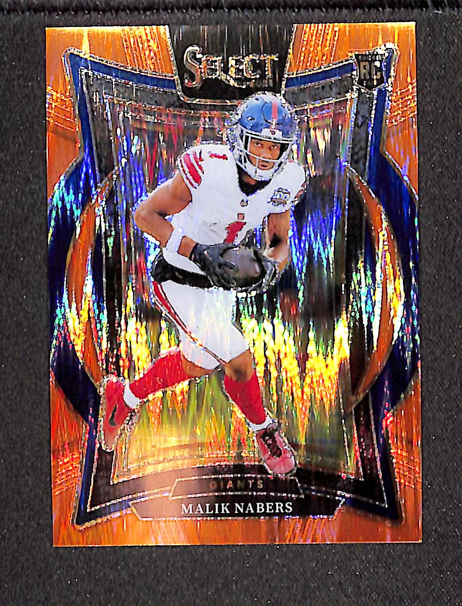 Malik Nabers 2024 Panini Select Orange Prizm Shock #220 #/399