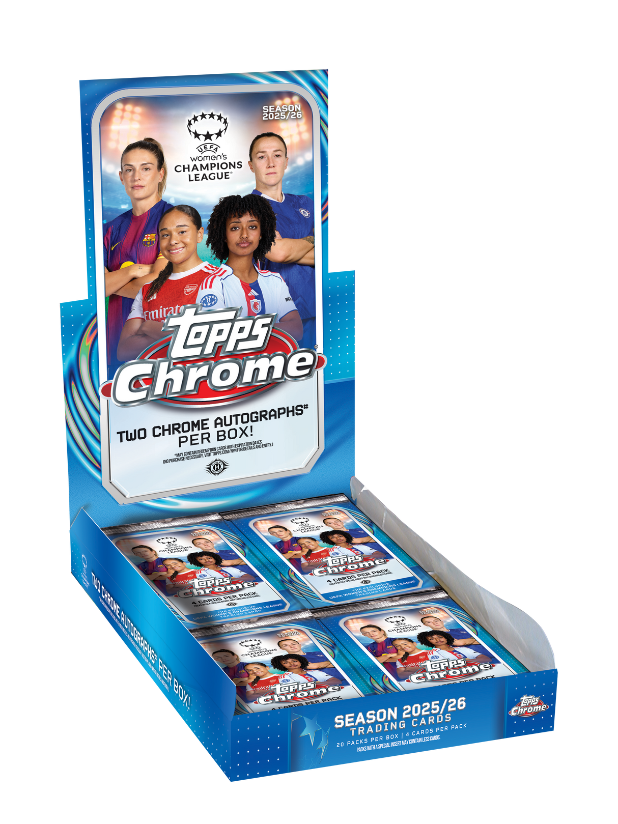 2025-26 Topps Chrome Women's UEFA Champions League Soccer Hobby Box