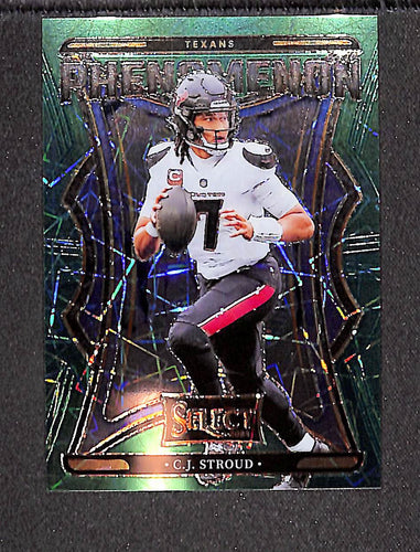 C.J. Stroud 2024 Panini Select Phenomenon Green Prizm #18 #/5