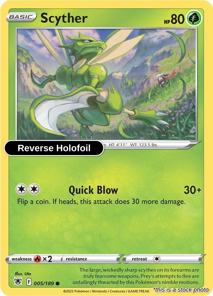 Scyther (005) - 005/189 - [SWSH10 - SWSH10: Astral Radiance] - Reverse Holofoil