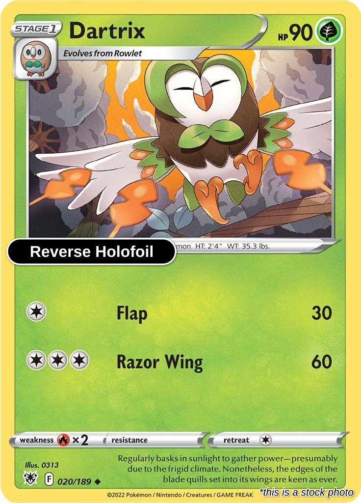 Dartrix - 020/189 - [SWSH10 - SWSH10: Astral Radiance] - Reverse Holofoil