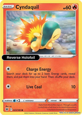 Cyndaquil - 023/189 - [SWSH10 - SWSH10: Astral Radiance] - Reverse Holofoil