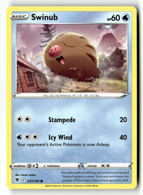 Swinub - 031/189 - [SWSH10 - SWSH10: Astral Radiance]