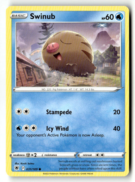 Swinub - 031/189 - [SWSH10 - SWSH10: Astral Radiance]