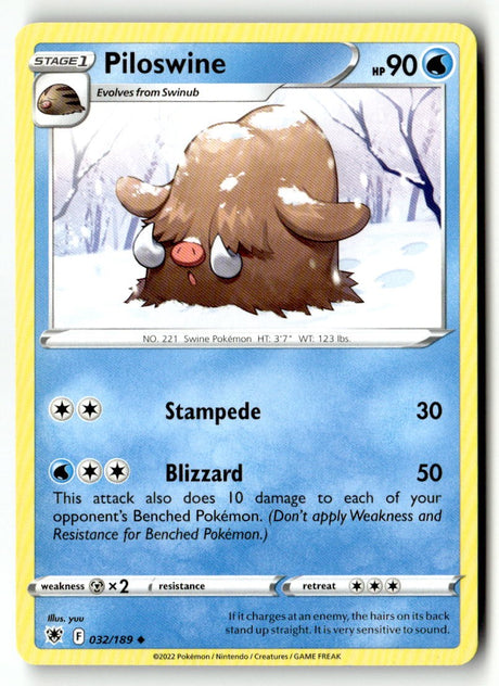 Piloswine - 032/189 - [SWSH10 - SWSH10: Astral Radiance]
