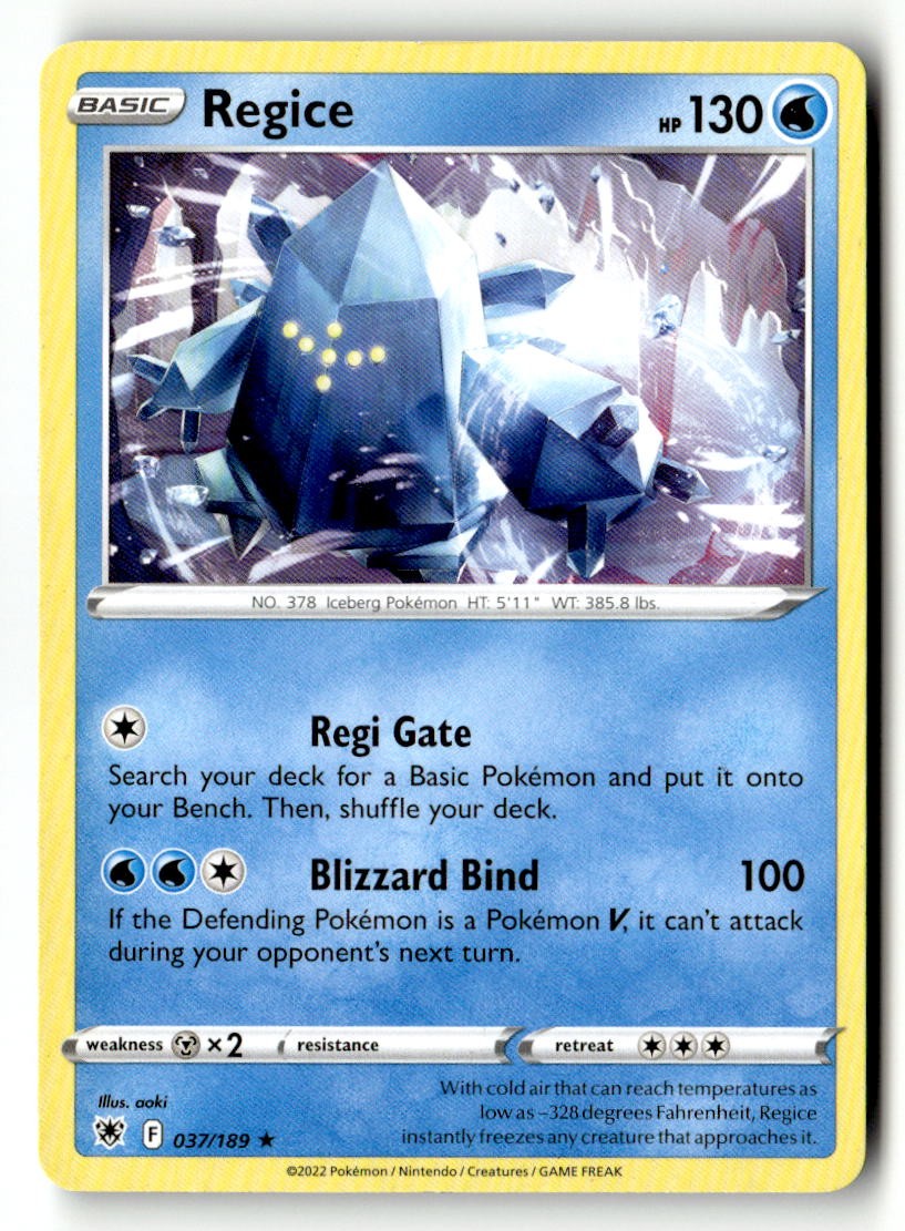 Regice - 037/189 - [SWSH10 - SWSH10: Astral Radiance]