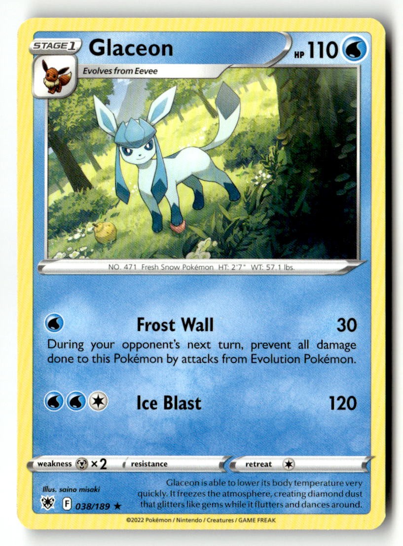 Glaceon - 038/189 - [SWSH10 - SWSH10: Astral Radiance]