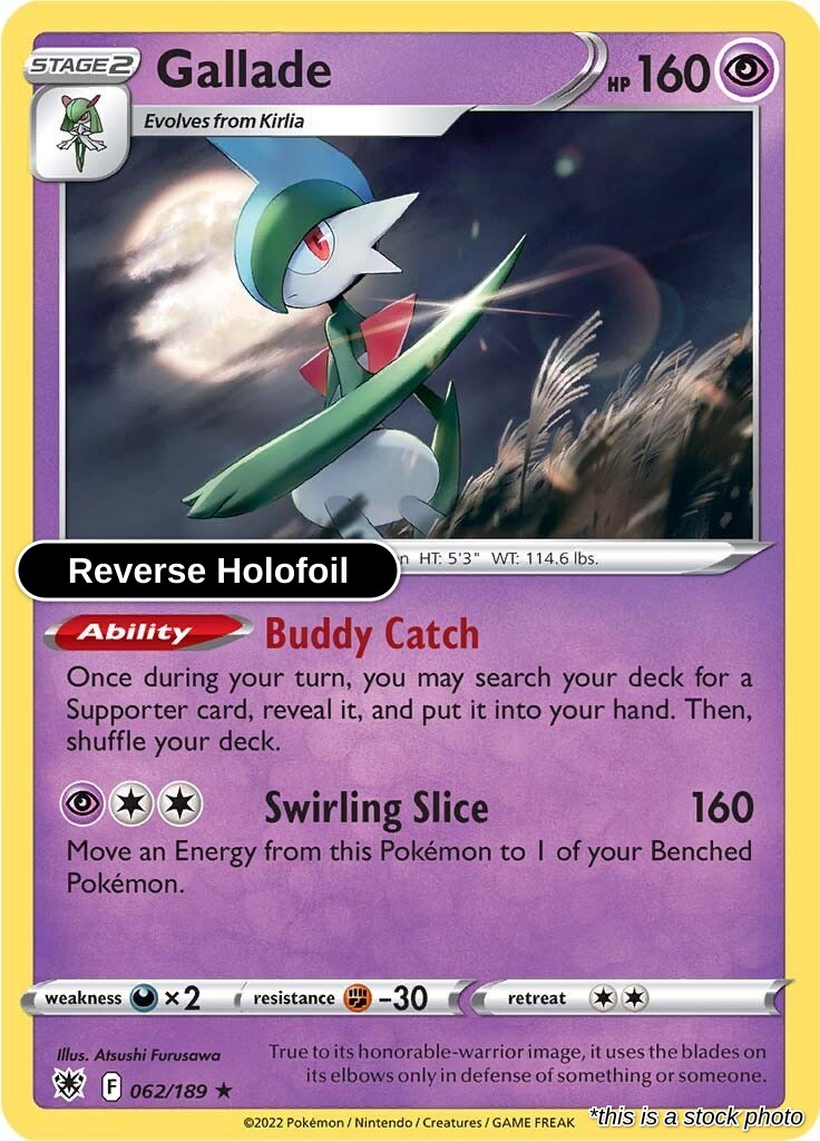 Gallade - 062/189 - [SWSH10 - SWSH10: Astral Radiance] - Reverse Holofoil