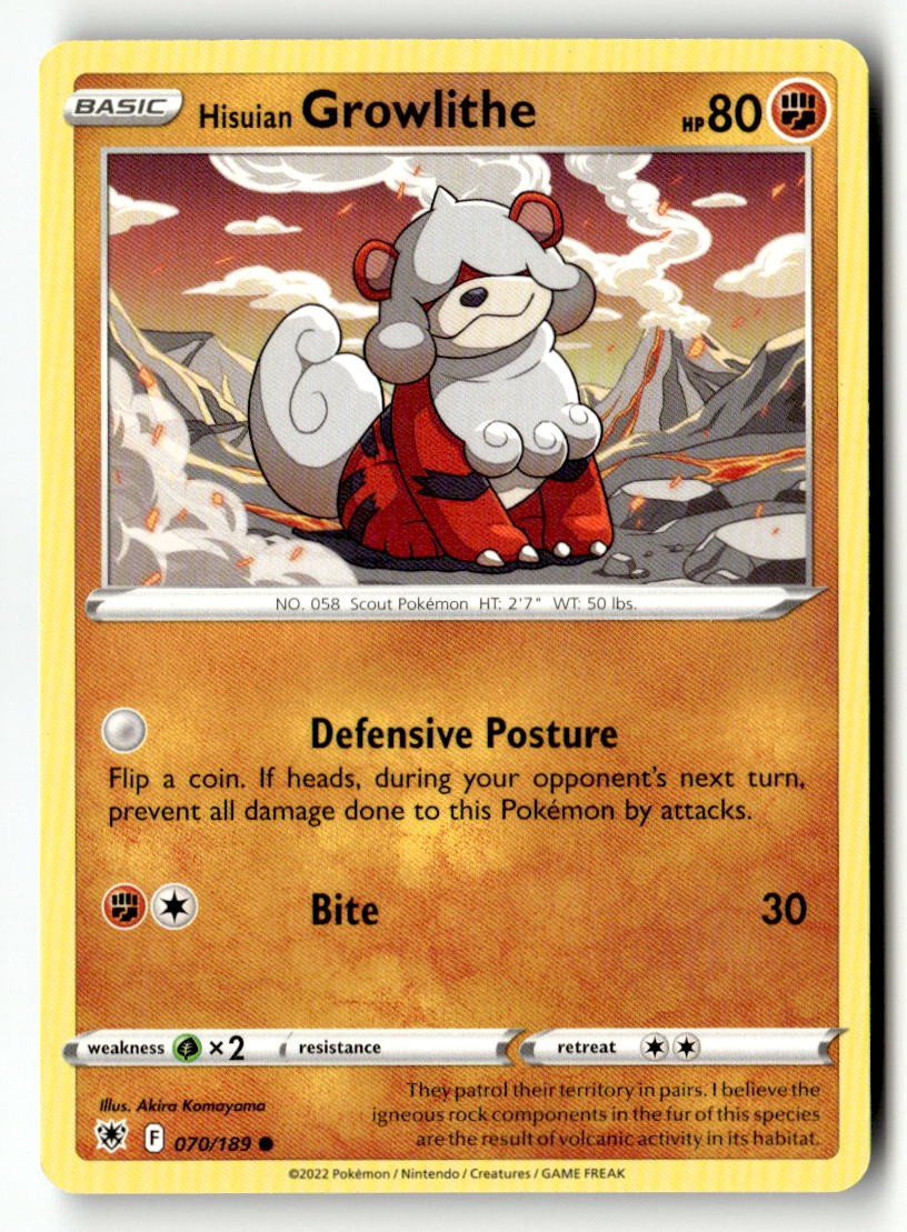 Hisuian Growlithe - 070/189 - [SWSH10 - SWSH10: Astral Radiance]