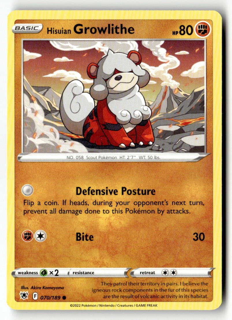 Hisuian Growlithe - 070/189 - [SWSH10 - SWSH10: Astral Radiance]