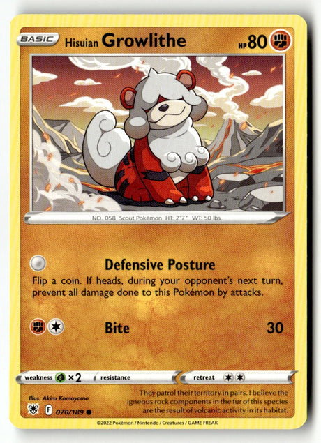 Hisuian Growlithe - 070/189 - [SWSH10 - SWSH10: Astral Radiance]