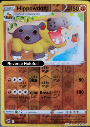 Hippowdon - 080/189 - [SWSH10 - SWSH10: Astral Radiance] - Reverse Holofoil
