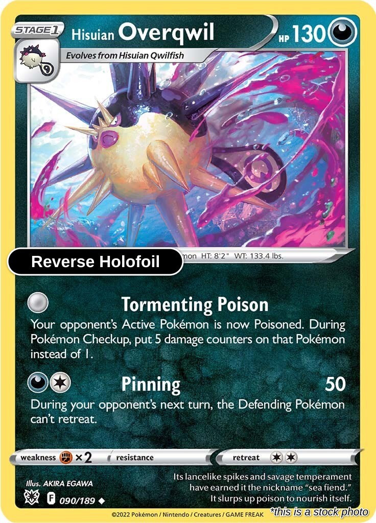 Hisuian Overqwil (90) - 090/189 - [SWSH10 - SWSH10: Astral Radiance] - Reverse Holofoil