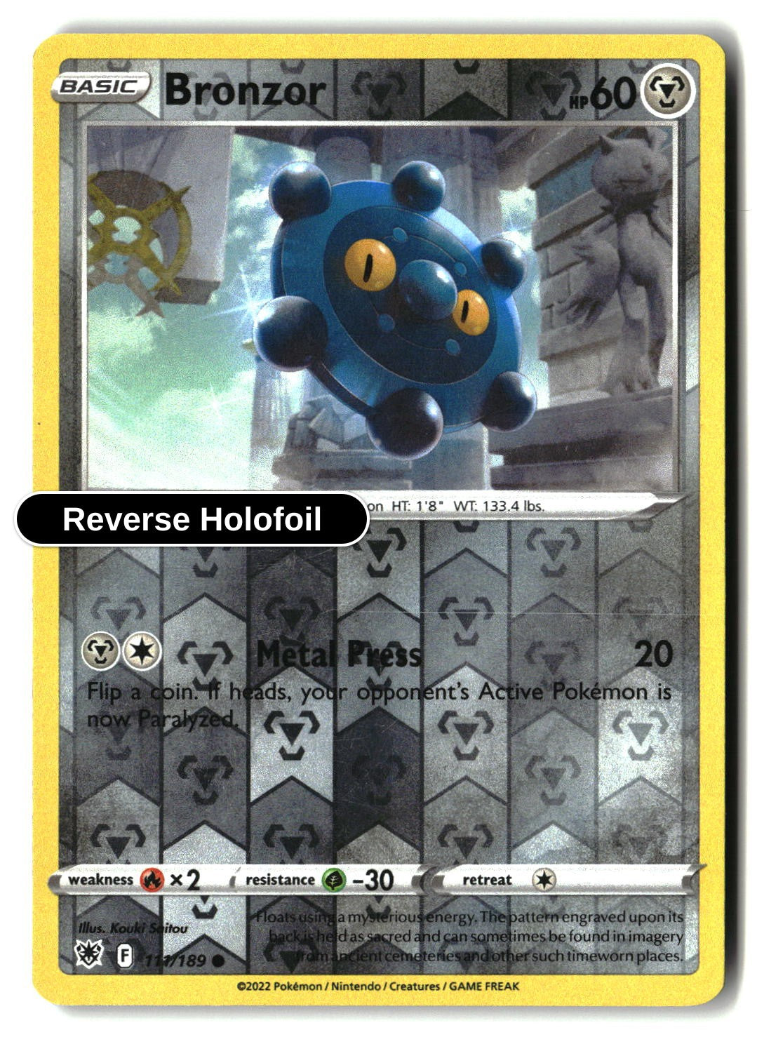 Bronzor - 111/189 - [SWSH10 - SWSH10: Astral Radiance] - Reverse Holofoil
