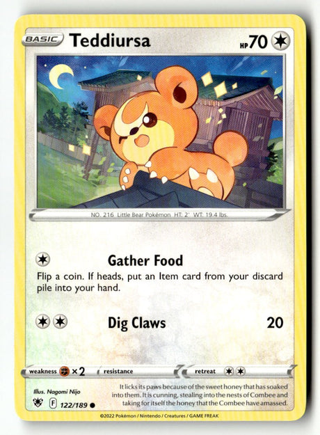 Teddiursa - 122/189 - [SWSH10 - SWSH10: Astral Radiance]