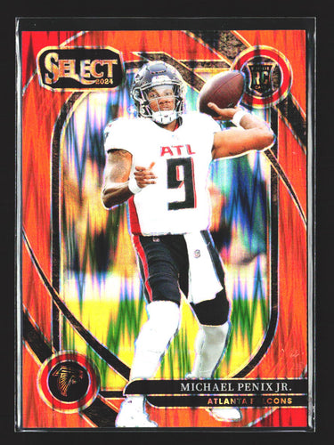 Michael Penix Jr. 2024 Panini Select Orange Prizm Shock #235 #/399