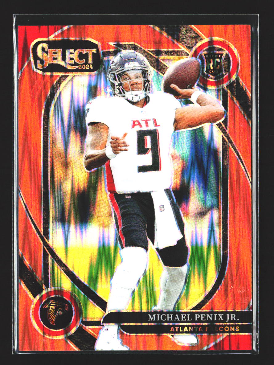 Michael Penix Jr. 2024 Panini Select Orange Prizm Shock #235 #/399