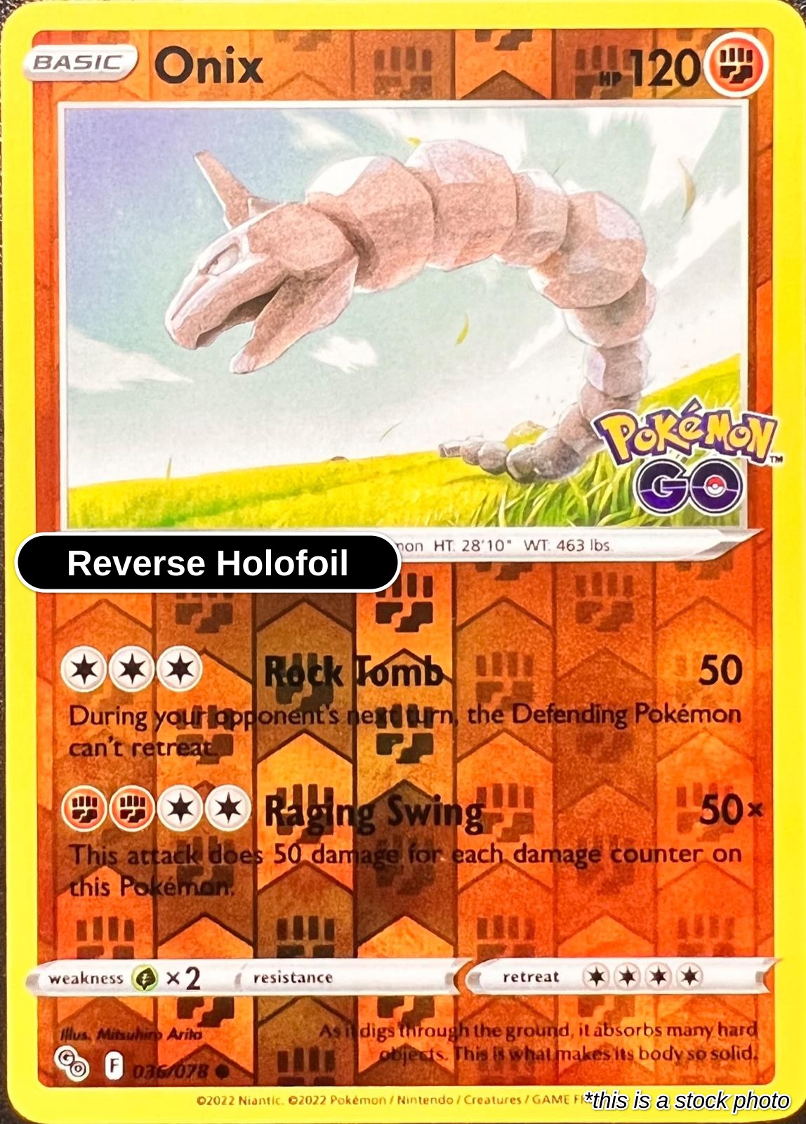 Onix - 036/078 - [PGO - Pokemon GO] - Reverse Holofoil