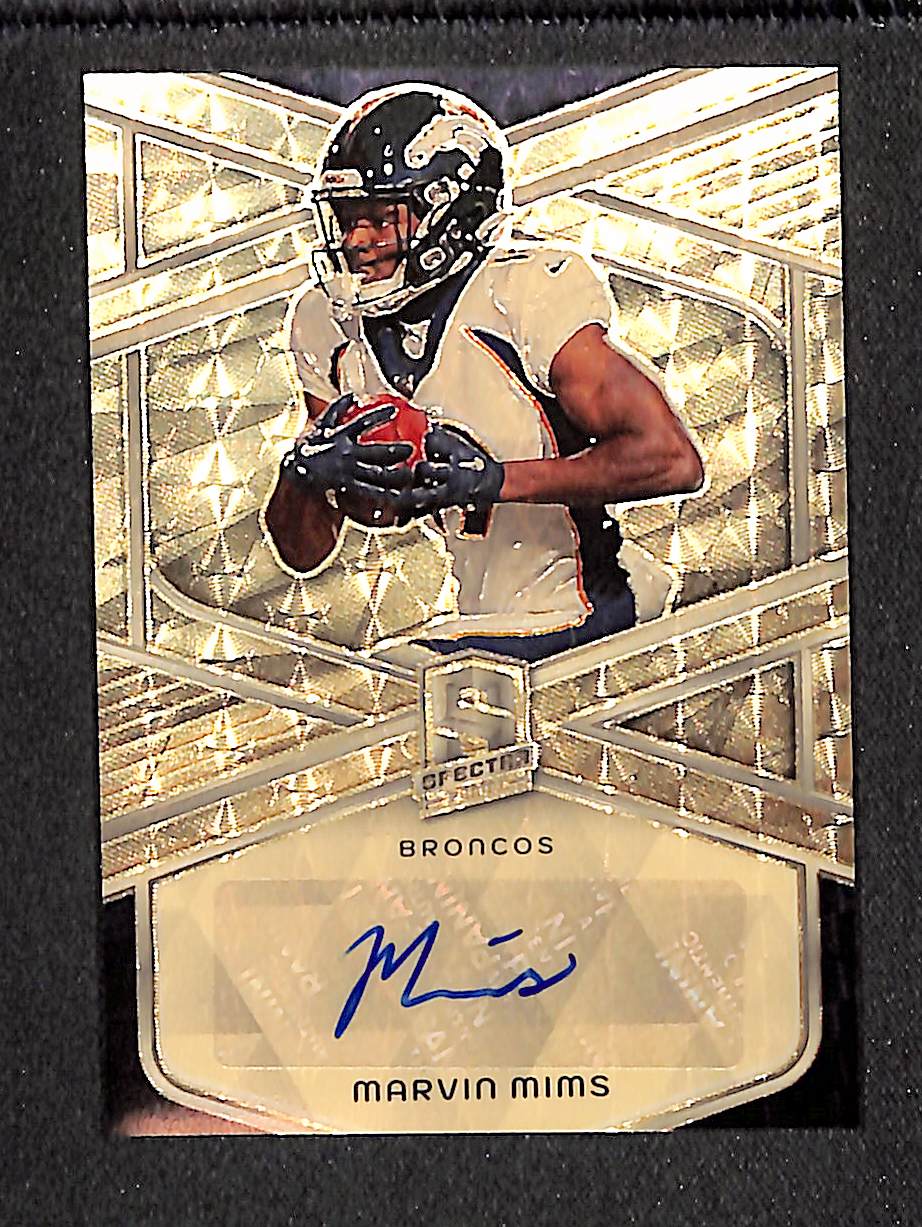 Marvin Mims 2024 Panini Spectra Signatures Gold #SIG-MMS #/1