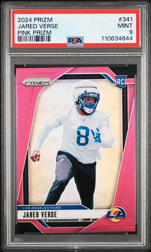 Jared Verse 2024 Panini Prizm Pink Prizm #341 PSA 9
