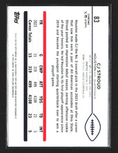 Load image into Gallery viewer, CJ Stroud 2024 Topps Chrome Sapphire Edition Orange Sapphire #83 #/25
