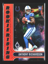 Load image into Gallery viewer, Anthony Richardson 2023 Panini Phoenix Rookie Rising Orange #RIS-4 #/99
