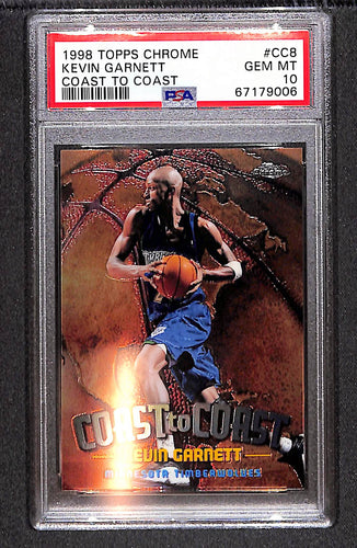 Kevin Garnett 1998-99 Topps Chrome Coast to Coast #CC8 PSA 10