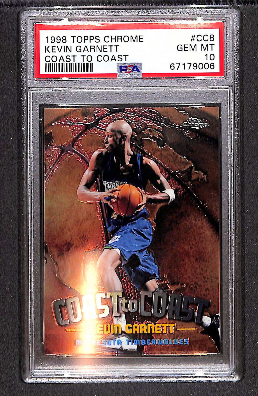 Kevin Garnett 1998-99 Topps Chrome Coast to Coast #CC8 PSA 10