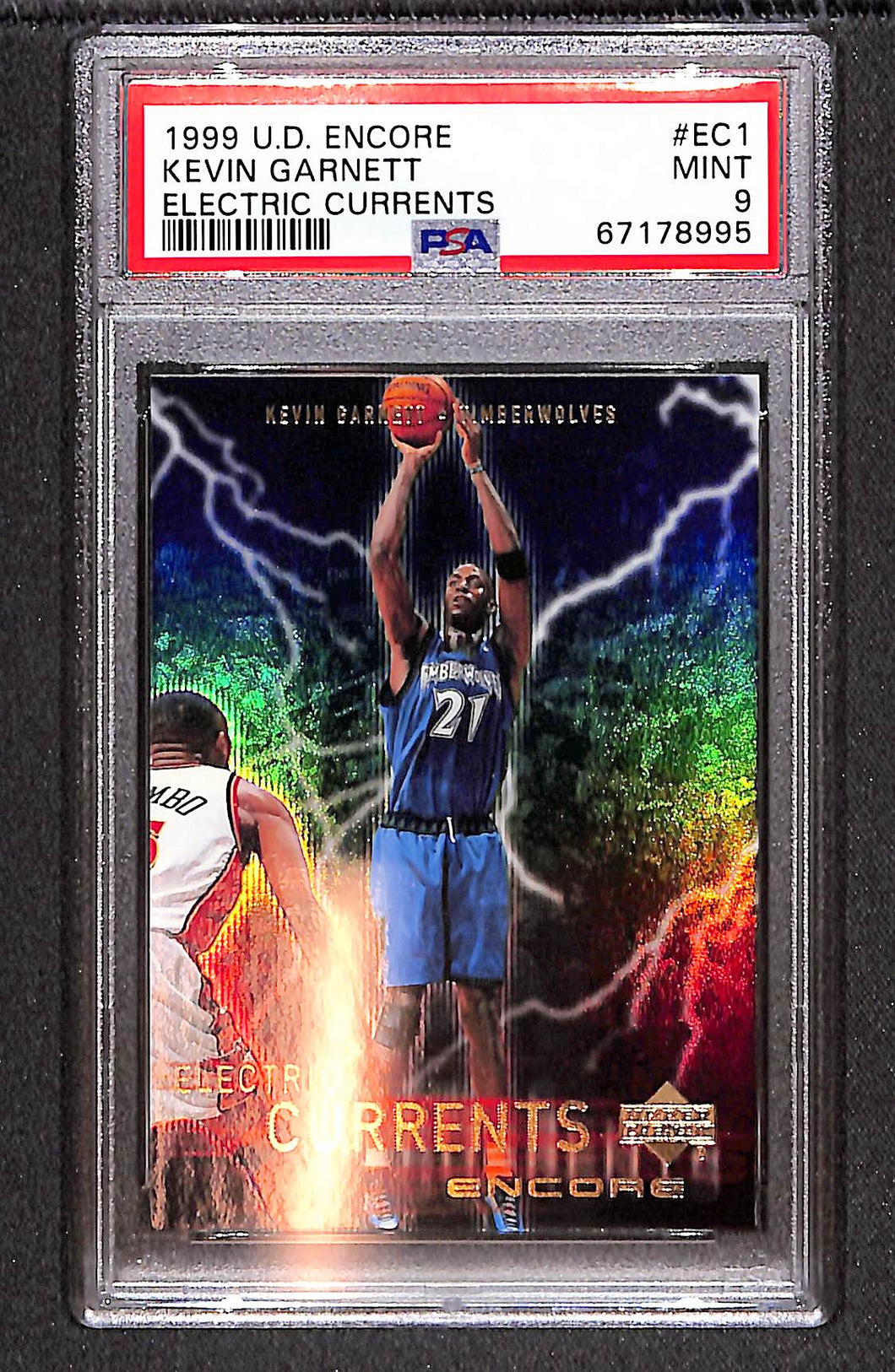 Kevin Garnett 1999-00 Upper Deck Encore Electric Currents #EC1 PSA 9