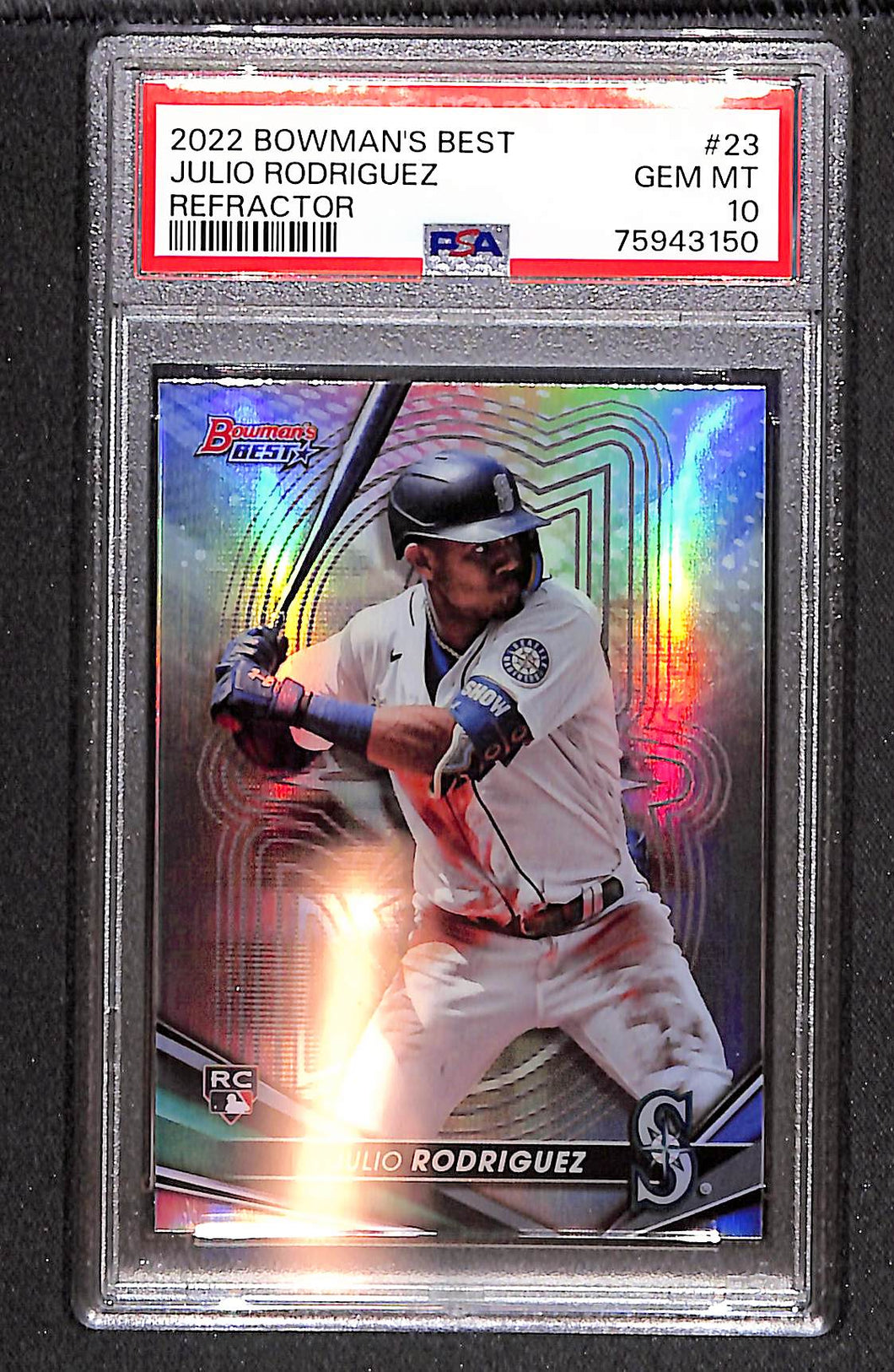 Julio Rodriguez 2022 Bowman's Best Refractor #23 PSA 10