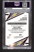 Load image into Gallery viewer, Colton Cowser 2022 Bowman&#39;s Best Best of 2022 Autographs #B22-CC PSA 10
