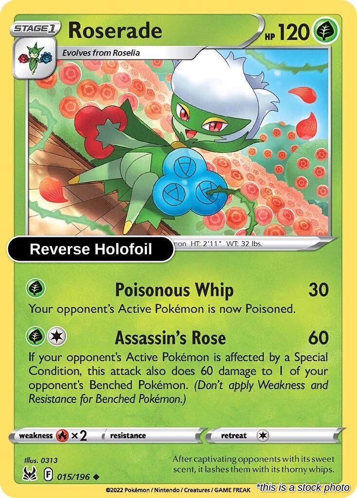 Roserade - 015/196 - [SWSH11 - SWSH11: Lost Origin] - Reverse Holofoil