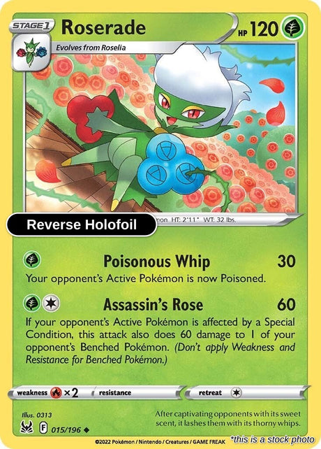 Roserade - 015/196 - [SWSH11 - SWSH11: Lost Origin] - Reverse Holofoil