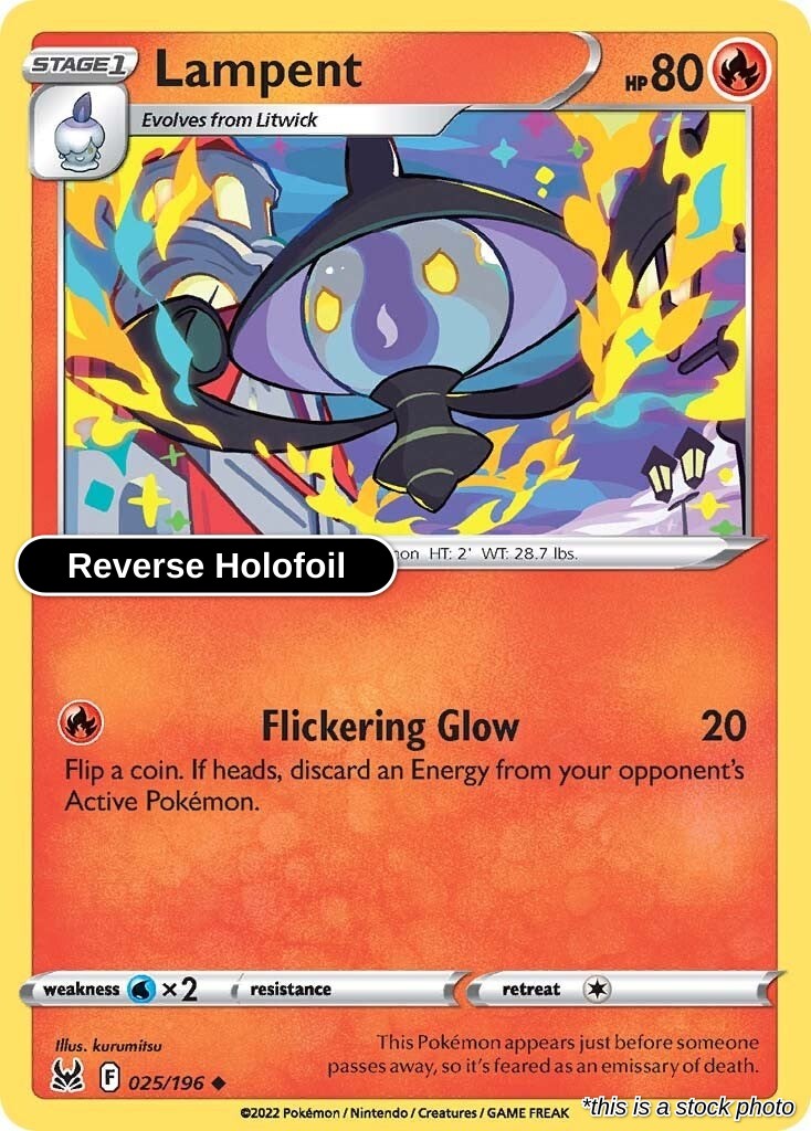 Lampent - 025/196 - [SWSH11 - SWSH11: Lost Origin] - Reverse Holofoil