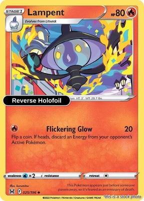 Lampent - 025/196 - [SWSH11 - SWSH11: Lost Origin] - Reverse Holofoil