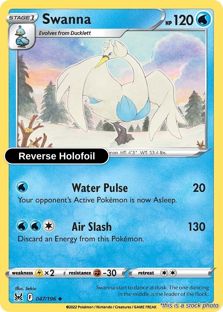 Swanna - 047/196 - [SWSH11 - SWSH11: Lost Origin] - Reverse Holofoil